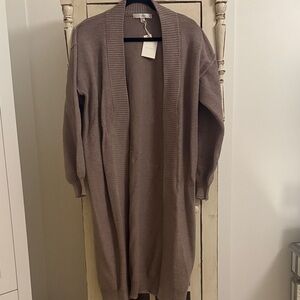 Anthropologie Taupe Cardigan Sweater